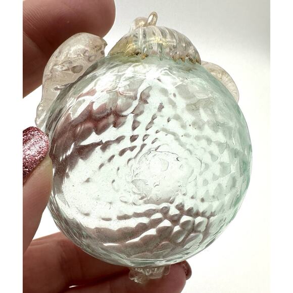 SWAN MURANO ITALY* SAVIATI * VENETIAN HAND BLOWN GOLD FLECKS SALT CELLER BOWL - Picture 8 of 12